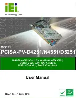 IEI Technology PCISA-PV-D4251 User Manual preview