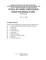 Preview for 1 page of IEI Technology PCISA-PV-N4551 Quick Installation Manual