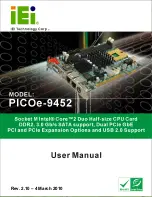 IEI Technology PICOe-9452 User Manual preview