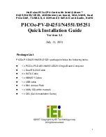 Предварительный просмотр 2 страницы IEI Technology Picoe-PV-N4551 Quick Installation Manual