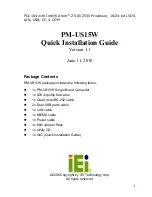 Preview for 1 page of IEI Technology PM-US15W Quick Installation Manual