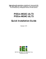 IEI Technology POCm-W22C-ULT3 Installation Manual preview