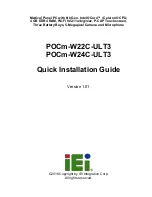 Preview for 1 page of IEI Technology POCm-W22C-ULT3 Installation Manual