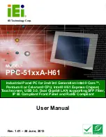 Preview for 1 page of IEI Technology PPC-51xxA-H61 User Manual