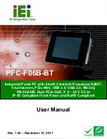 Preview for 1 page of IEI Technology PPC-F06B-BT User Manual