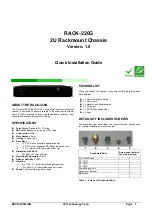 IEI Technology RACK-220G Quick Installation Manual preview