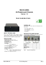 IEI Technology RACK-3200G Quick Installation Manual preview