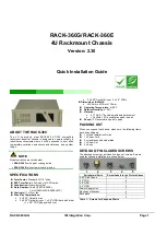 IEI Technology RACK-360 Quick Installation Manual preview