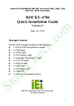 IEI Technology ROCKY-4786 Quick Installation Manual предпросмотр