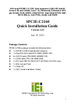 Предварительный просмотр 1 страницы IEI Technology SPCIE-C2160 Quick Installation Manual