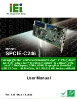 Предварительный просмотр 1 страницы IEI Technology SPCIE-C246 User Manual