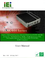 IEI Technology TANK-600 Series Manual предпросмотр