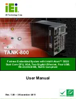 IEI Technology TANK-800 User Manual preview