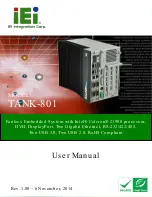 IEI Technology TANK-801 User Manual preview