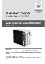 Предварительный просмотр 1 страницы IEI Technology TANK-870-Q170-QGW Quick Installation Manual