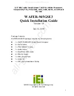 IEI Technology WAFER-945GSE3 Quick Installation Manual preview