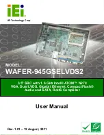 IEI Technology WAFER-945GSELVDS2-N270-R10 User Manual предпросмотр