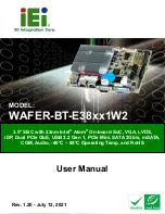 Предварительный просмотр 1 страницы IEI Technology WAFER-BT-E38 1W2 Series User Manual