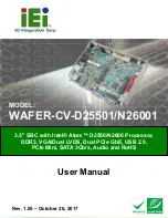 IEI Technology WAFER-CV-D25501 User Manual preview