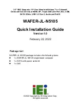 IEI Technology WAFER-JL-N5105 Quick Installation Manual предпросмотр