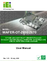 Предварительный просмотр 1 страницы IEI Technology WAFER-OT-Z650 User Manual