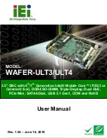 IEI Technology WAFER-ULT4 User Manual preview