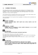 Preview for 13 page of IEMCA BOSS 332 Manual For Use And Maintenance