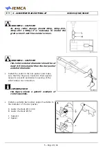 Preview for 105 page of IEMCA BOSS 332 Manual For Use And Maintenance