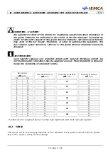 Preview for 166 page of IEMCA BOSS 332 Manual For Use And Maintenance