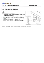 Preview for 150 page of IEMCA BOSS 338 HD Manual For Use And Maintenance