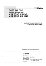 Preview for 2 page of IEMCA BOSS 542 CNC Manual For Use And Maintenance