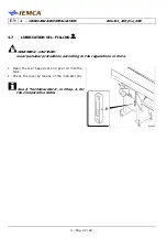 Предварительный просмотр 82 страницы IEMCA Elite Evo 112 Manual For Use And Maintenance