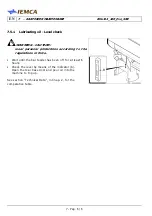 Предварительный просмотр 146 страницы IEMCA Elite Evo 112 Manual For Use And Maintenance