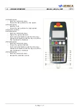 Preview for 121 page of IEMCA Elite Evo Series Manual For Use And Maintenance