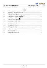 Preview for 141 page of IEMCA Elite Evo Series Manual For Use And Maintenance