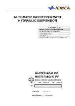 IEMCA MASTER 880-E P/F Manual For Use And Maintenance preview