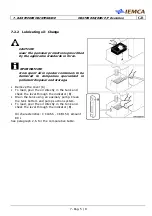 Предварительный просмотр 121 страницы IEMCA MASTER 880-E P/F Manual For Use And Maintenance