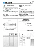 Предварительный просмотр 185 страницы IEMCA MASTER 880-E P/F Manual For Use And Maintenance