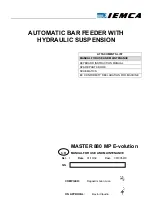 IEMCA MASTER 880 MP E-volution Manual For Use And Maintenance предпросмотр