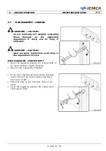 Предварительный просмотр 135 страницы IEMCA MASTER 880-VERSO F Manual For Use And Maintenance