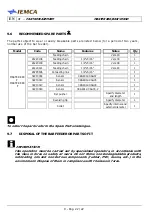 Предварительный просмотр 180 страницы IEMCA MASTER 880-VERSO F Manual For Use And Maintenance