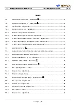 Preview for 87 page of IEMCA MASTER 880-VERSO P Manual For Use And Maintenance