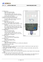 Preview for 126 page of IEMCA MASTER 880-VERSO P Manual For Use And Maintenance