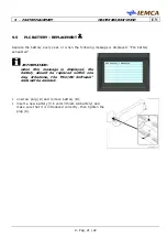 Preview for 179 page of IEMCA MASTER 880-VERSO P Manual For Use And Maintenance