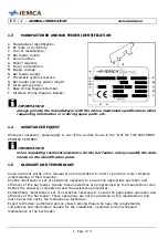 Preview for 14 page of IEMCA MASTER865 VERSO MP SIII Manual For Use And Maintenance