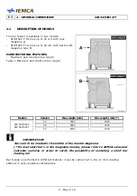 Предварительный просмотр 12 страницы IEMCA SIR52 MS52 F Manual For Use And Maintenance