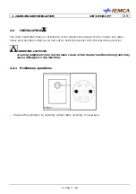 Предварительный просмотр 35 страницы IEMCA SIR52 MS52 F Manual For Use And Maintenance