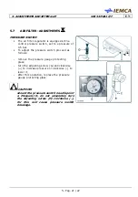 Предварительный просмотр 71 страницы IEMCA SIR52 MS52 F Manual For Use And Maintenance