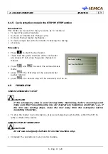 Preview for 91 page of IEMCA SMART 316 Manual For Use And Maintenance