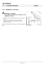 Предварительный просмотр 108 страницы IEMCA Smart 320 Tp Manual For Use And Maintenance